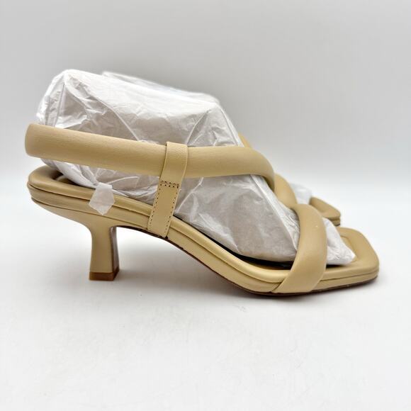 Vince Womens Coline Sandal Heel US 5.5M EU 35.5 Tan Nude Leather NIB - Picture 4 of 13